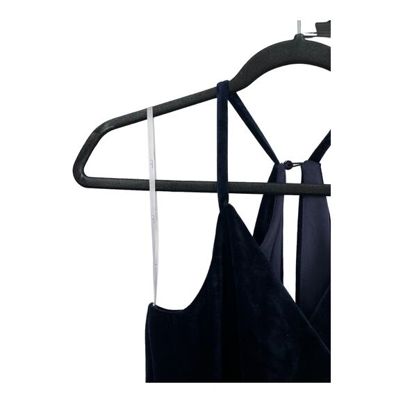 Lulu's dress Made My Impression Gown velvet dark blue Small S - Picture 3 of 5